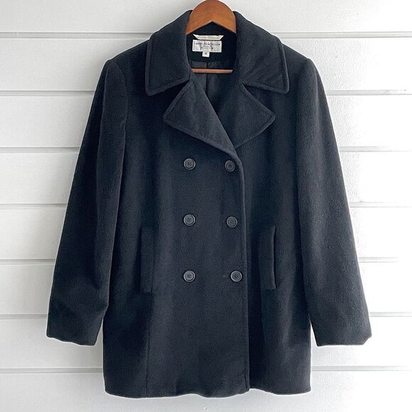 Larry Levine Exclusively For Nordstrom Double Breasted Lambswool Cashmere Coat 8 - Picture 3 of 13